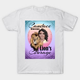 Candace Owens Lion Heart purple teal T-Shirt